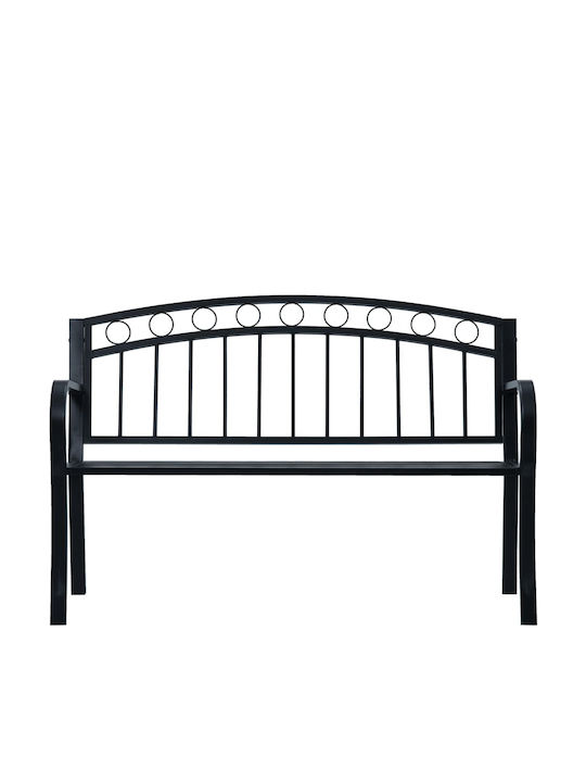 Bench Outdoor Metal Black 125x53x84cm