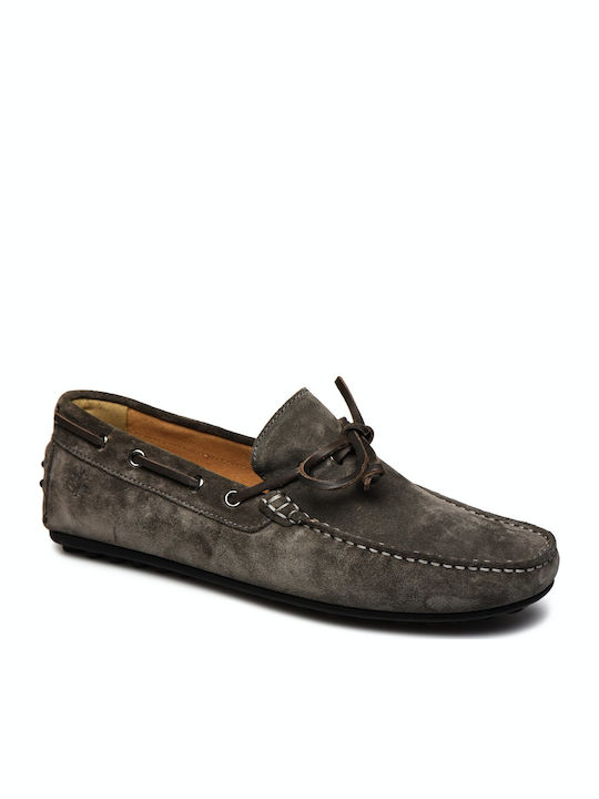 Lumberjack Drive Mocassin Suede Ανδρικά Loafers σε Γκρι Χρώμα