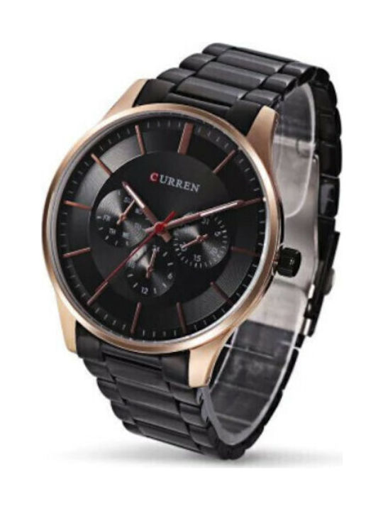Curren Men's Watch 42mm Chronograph Battery with Metal Bracelet Rose / Gold