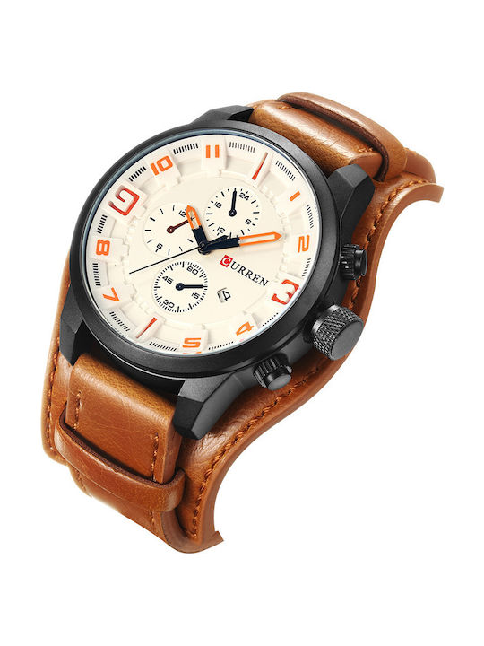 Curren Uhr Batterie mit Lederarmband Curren Uhr Batterie mit Lederarmband