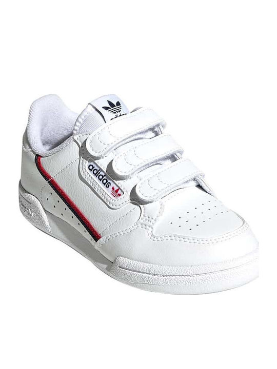Continental 80 CF C Kinder Sneakers mit Klettverschluss Cloud White / Scarlet