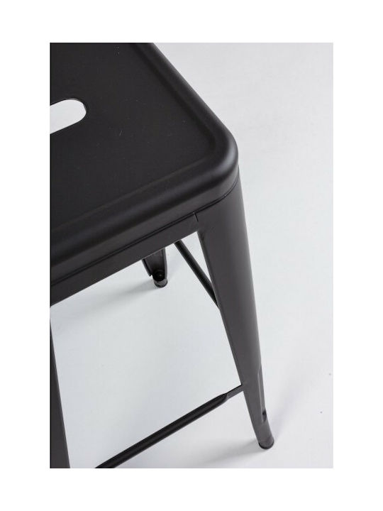 Metalic Scaun Rafturi și dulapuri pentru vin de Grădină Minnesota Negru 1buc 42.5x42.5x76cm