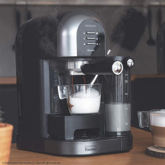 Cecotec Power Instant-Ccino 20 Chic Serie Μηχανή Espresso 1470W Πίεσης 20bar για Cappuccino Μαύρη 01590