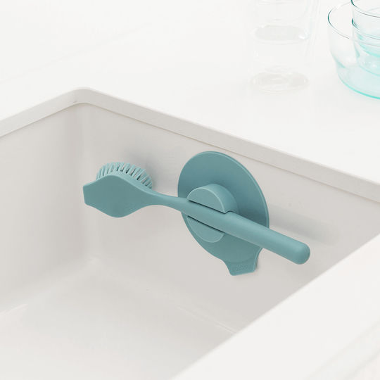 Brabantia Πιάτων & Βάση Με Βεντούζα 117502 Βούρτσα Καθαρισμού με Λαβή Γαλάζιο Πράσινη