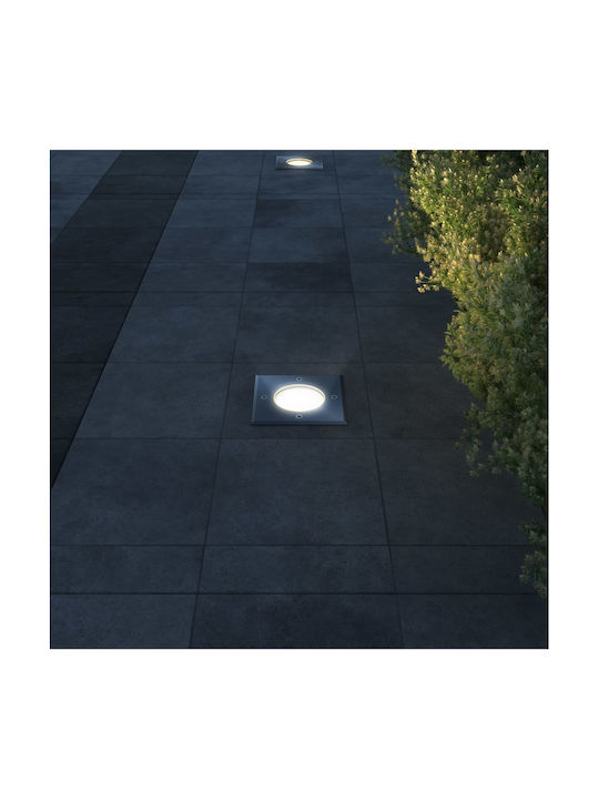 vidaXL Spot Floor Lamp 20W IP67 for GU10 Socket Silver