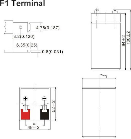 Ultracell UL4.5-4 Μπαταρία UPS με Χωρητικότητα 4.5Ah και Τάση 4V