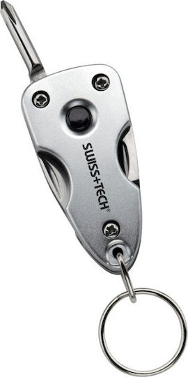 Swiss Tech Ring Multitool Schlüsselanhänger Grau