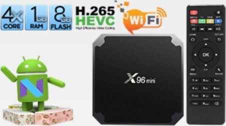 TV Box X96 Mini 4K UHD with WiFi USB 2.0 1GB RAM and 8GB Storage Space with Operating System Android 8.1