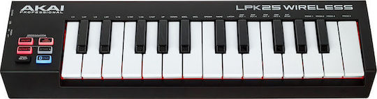 Akai Proffesional Midi Keyboard LPK25 Wireless with 25 Keyboard Black