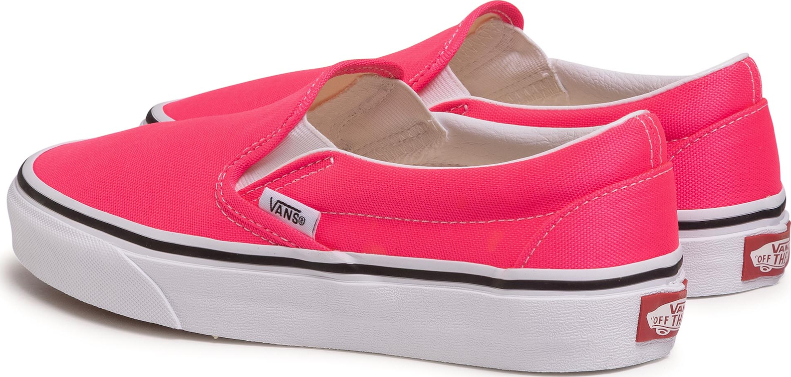 Vans Neon Classic Πάνινα Γυναικεία SlipOn Knockout Pink/True White