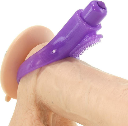Ns Novelties Firefly Vibrating Couples Ring Δονούμενο Δαχτυλίδι Πέους Σιλικόνης Μωβ