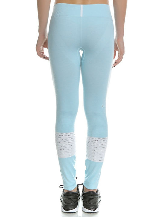 Seamless Training Women's Long Leggings High Waist Blue
