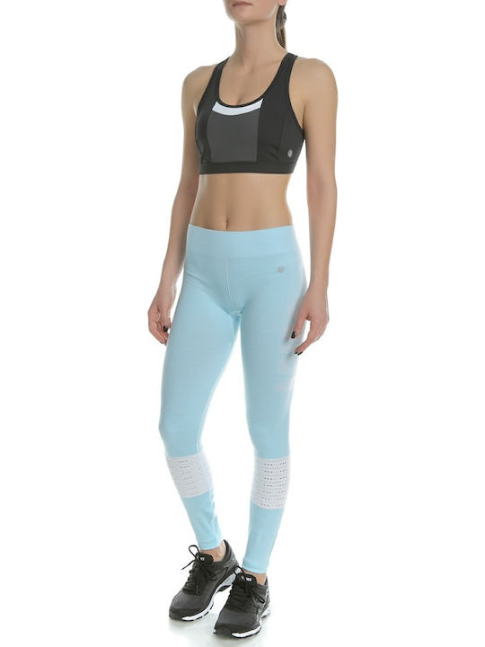 Seamless Training Women's Long Leggings High Waist Blue