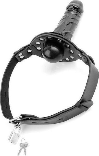 Pipedream Fetish Fantasy Series - Deluxe Ball Gag with Dildo Φίμωτρο σε Μαύρο Χρώμα