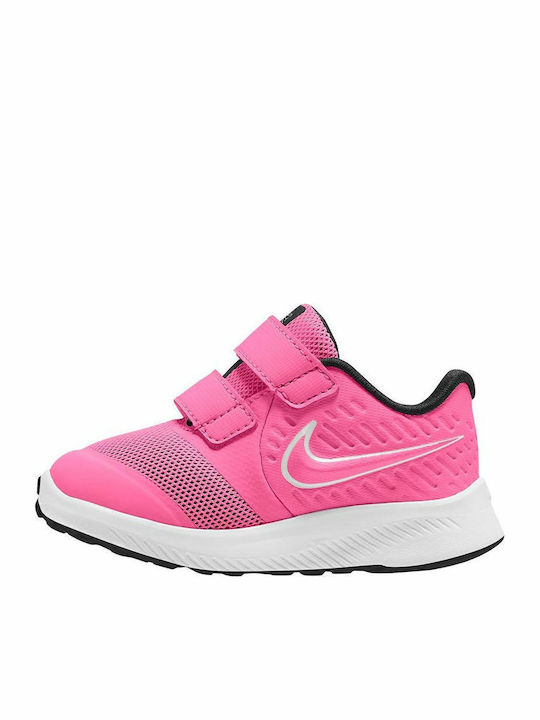 Star Runner Star Runner 2 Kids Sports Shoes Running with Hoop & Loop Closure Pink Glow / Photon Dust / Black / White