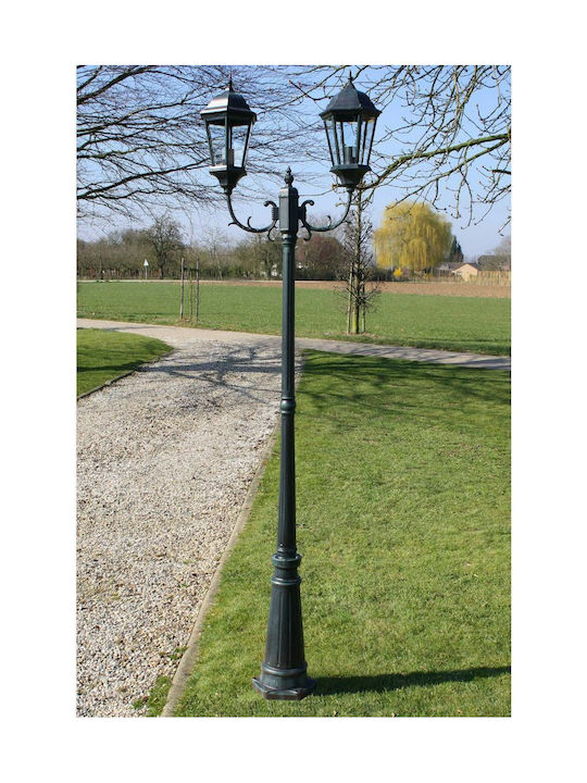 vidaXL Outdoor Floor Lamp Post for Exterior Space 100W IP44 for E27 Socket Black