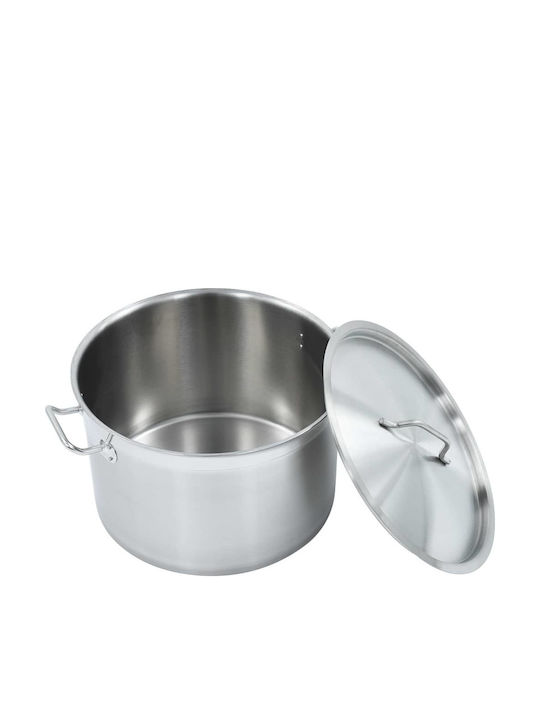 vidaXL Deep Stainless Steel Pot 32lt / 40cm