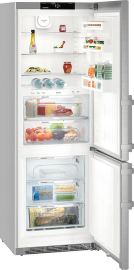 Liebherr Fridge-Freezer 393lt NoFrost H201xW70xD66.5cm Inox CBNef 5735