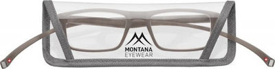 Montana Eyewear MR59C Reading Glasses +1.00 with Magnet Matt Grey MR59C