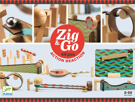 Djeco Παιχνίδι Κατασκευών Ξύλινo Zig & Go για Παιδιά 7+ Ετών