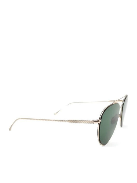 Lacoste Unisex Sunglasses with Gold Metal Frame and Green Lens L195SPC-714