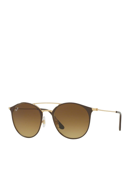 Ray Ban Double Bridge Unisex Ochelari de soare cu Maro Cadru și Maro Degradati Lentilă RB3546 9009/85