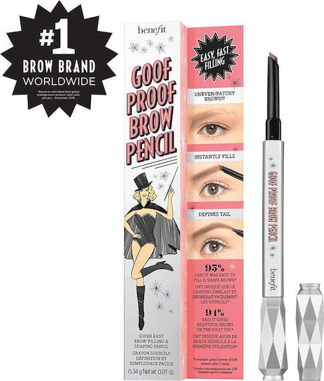 Benefit Goof Proof Αδιάβροχο Μολύβι για Φρύδια 4 Warm Deep Brown