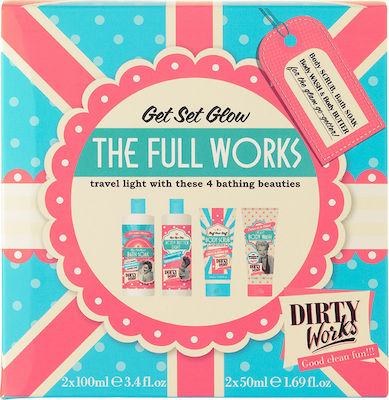 Dirty Works The Full Works Hautpflegesets für Feuchtigkeitsspendend & Reinigung Körperreinigung mit Körperpeeling , Schaumbad & Körpercreme