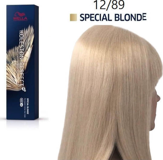 Wella Koleston Perfect Me+ Special Blonde Βαφή Μαλλιών 12/89 Πολύ Ανοιχτό Φωτεινό Ξανθό Περλέ Ιριζέ 60ml