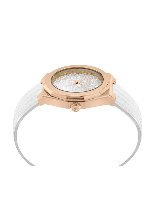 Daisy Dixon Alessandra Damen Uhr mit Weiß Lederarmband