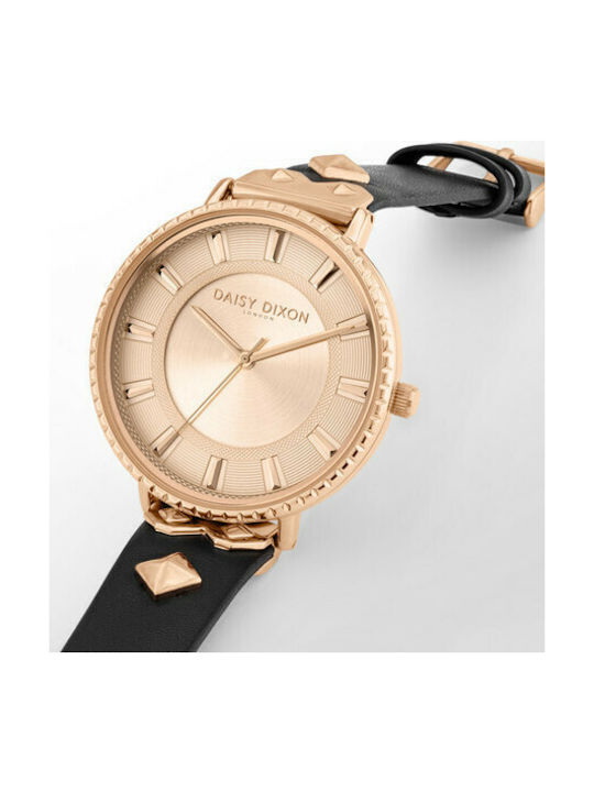 Daisy Dixon Kendall Watch with Black Leather Strap