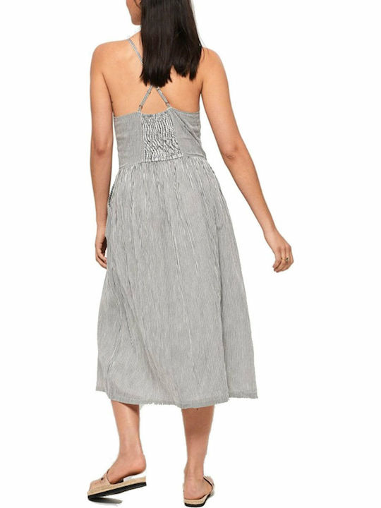 Superdry Jaydy Sommer Midi Kleid Gray