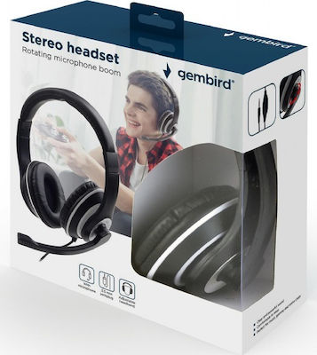 Gembird MHS 03 BK Over Ear Gaming Headset with Connection 3.5mm