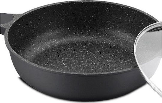 Royalty Line Wok από Αλουμίνιο με Καπάκι με Επίστρωση από Πέτρα 28cm