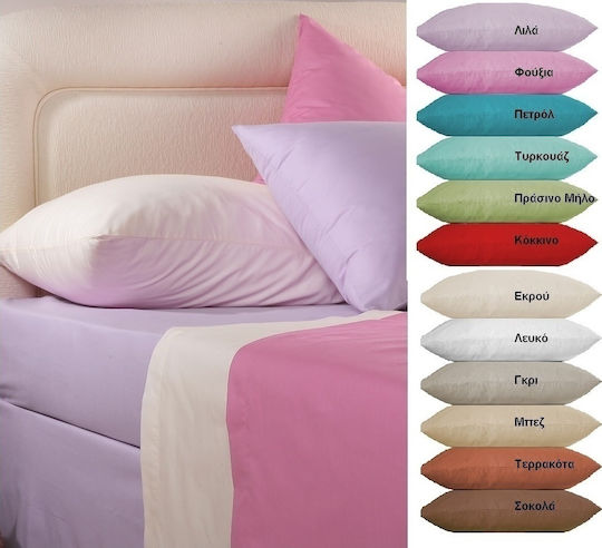 Viopros Чаршаф Супер двойна стая с Ластик 160x200+25см. Basic Лила