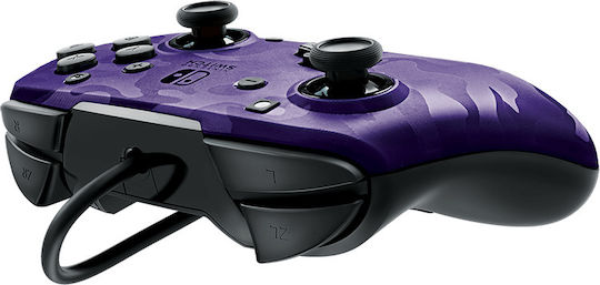 PDP Faceoff Deluxe+ Wired Gamepad for Switch Purple Camo