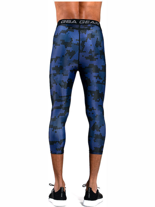 GSA Performance 3/4 Tights 17-18022 Ανδρικό Αθλητικό Κολάν Compression Capri Μπλε