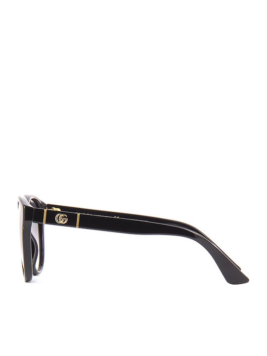Gucci Ochelari De Soare Pentru Femei Cu Ramă Neagră Din Plastic Și Lentile Gri Degrade GG0631S 001
