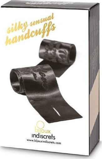 Bijoux Indiscrets Silky Sensual Handcuffs Χειροπέδες σε Μαύρο Χρώμα