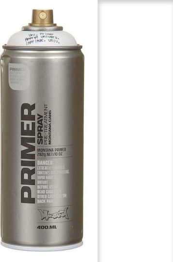 Montana Cans Spray Grundierung Primer Universal mit Metallisch Effekt White 400ml