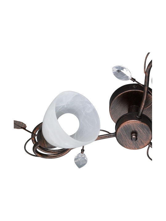 Trio Lighting Traditio Deckenleuchte 61cm Braun mit Fassung E14