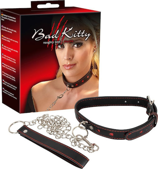 You2Toys Bad Kitty Leash With Collar Κολάρο σε Μαύρο Χρώμα