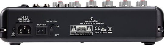 Soundsation YOUMIX-402 Αναλογική Κονσόλα 24 Καναλιών με Phantom Power & 24 Εισόδους XLR
