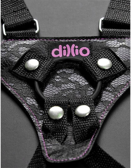 Pipedream Dillio Strap-On Suspender Harness Set Harness με Dildo 16.5cm σε Ροζ Χρώμα