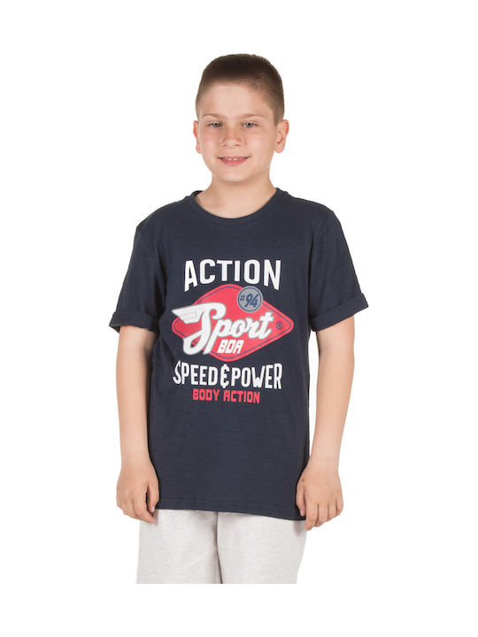 Body Action Kinder-T-Shirt Marineblau