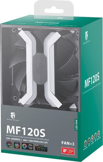 Deepcool MF 120S Case Fan (2000rpm / 45.4cfm) με RGB Φωτισμό και Σύνδεση 3-Pin