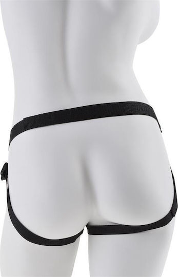 Pipedream Fetish Fantasy Gold - Designer Strap-On Harness με Dildo 18cm σε Μαύρο Χρώμα