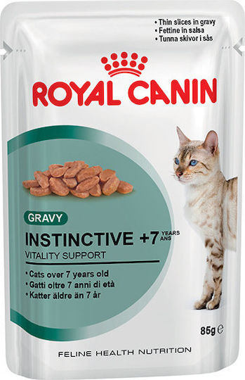 Royal Canin Instinctive 7+ Nassfutter für Erwachsene Katzen in Beutel mit Geflügel 85gr