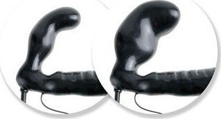 Pipedream Fetish Fantasy Series Inflatable Vibrating Strapless Strap-On Strapless Strap On with Dildo 16.5cm with Vibration in Black Color