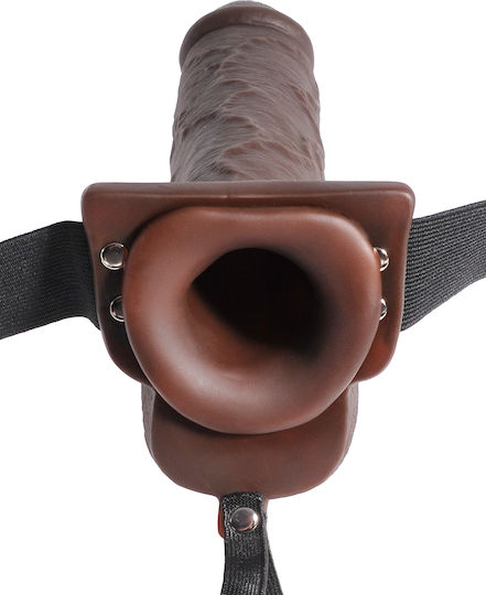 Pipedream Fetish Fantasy Hollow Squirting Strap-On με Dildo σε Καφέ Χρώμα